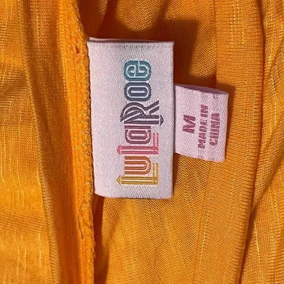 LuLaRoe Yellow Flutter Sleeve T-Shirt - Picture 4 of 5